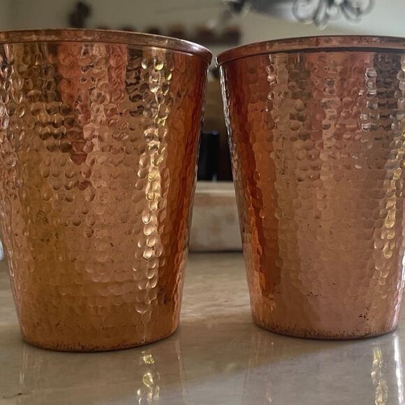 Premium copper cups set of two - Picture 1 of 9